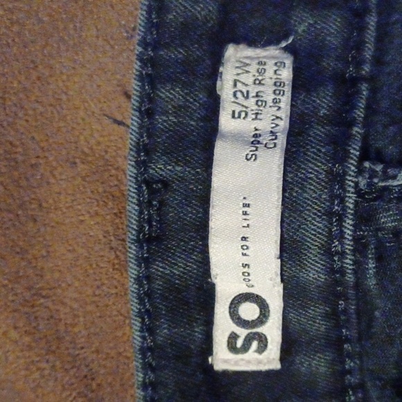 SO DISTRESSED, BLACK JEGGINGS WOMENS SIZE 5/27, SUPER HIGH RISE, CURVY J… - Picture 7 of 7